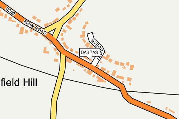DA3 7AS map - OS OpenMap – Local (Ordnance Survey)