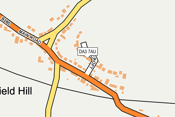 DA3 7AU map - OS OpenMap – Local (Ordnance Survey)