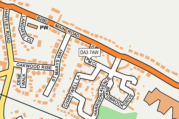 DA3 7AW map - OS OpenMap – Local (Ordnance Survey)