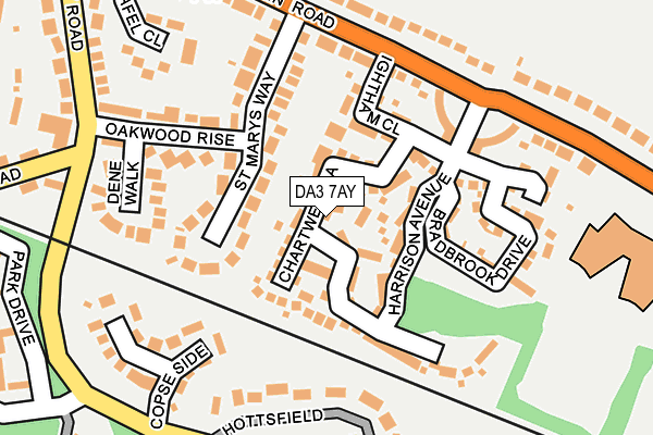 DA3 7AY map - OS OpenMap – Local (Ordnance Survey)