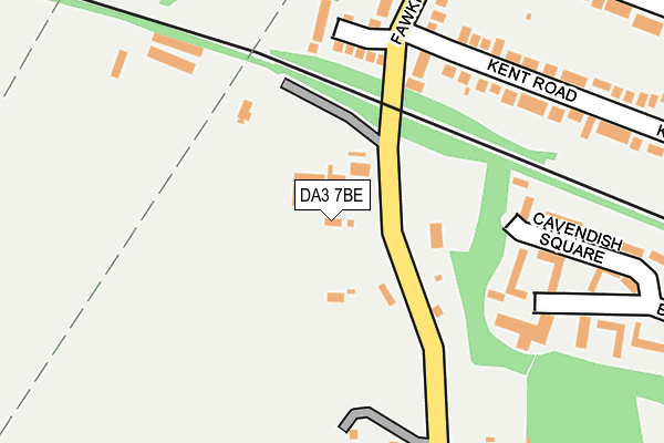 DA3 7BE map - OS OpenMap – Local (Ordnance Survey)