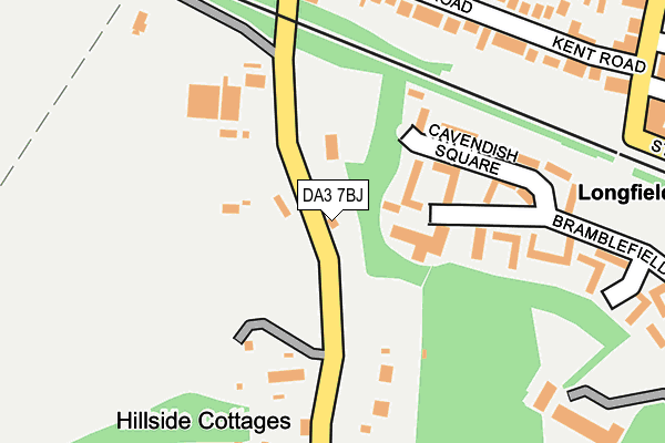 DA3 7BJ map - OS OpenMap – Local (Ordnance Survey)