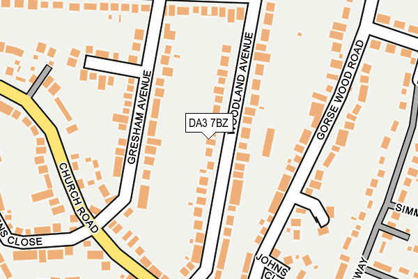 DA3 7BZ map - OS OpenMap – Local (Ordnance Survey)