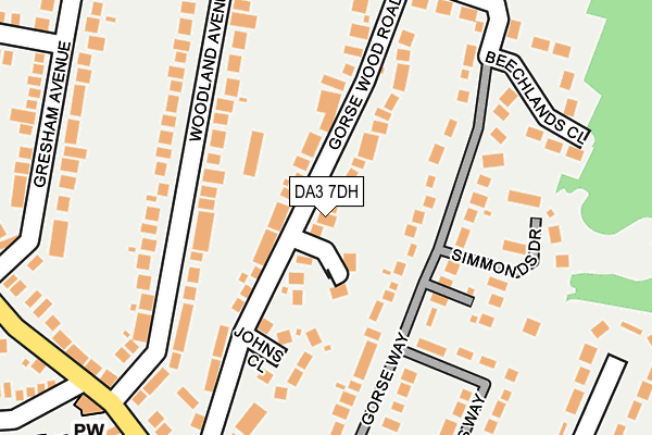 DA3 7DH map - OS OpenMap – Local (Ordnance Survey)