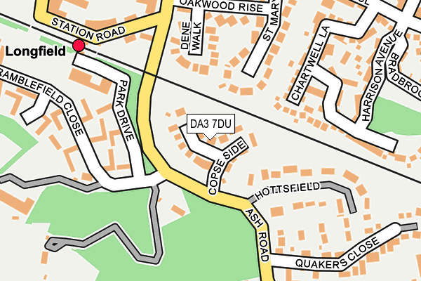 DA3 7DU map - OS OpenMap – Local (Ordnance Survey)