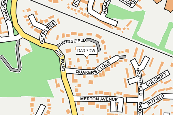 DA3 7DW map - OS OpenMap – Local (Ordnance Survey)
