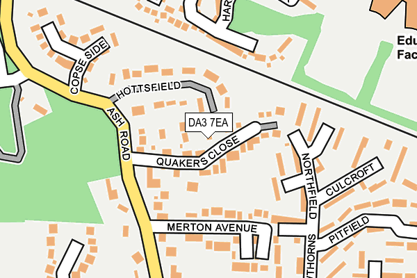 DA3 7EA map - OS OpenMap – Local (Ordnance Survey)