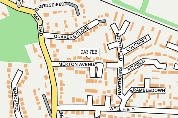 DA3 7EB map - OS OpenMap – Local (Ordnance Survey)