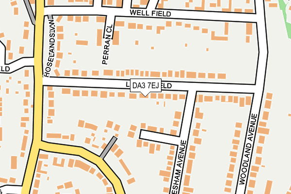 DA3 7EJ map - OS OpenMap – Local (Ordnance Survey)