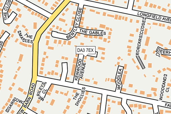 DA3 7EX map - OS OpenMap – Local (Ordnance Survey)