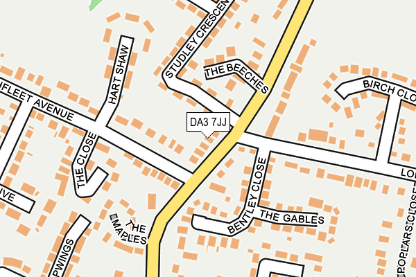 DA3 7JJ map - OS OpenMap – Local (Ordnance Survey)