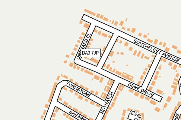DA3 7JP map - OS OpenMap – Local (Ordnance Survey)