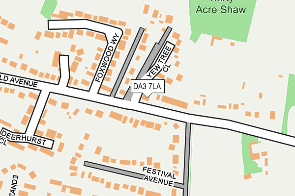 DA3 7LA map - OS OpenMap – Local (Ordnance Survey)
