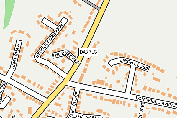 DA3 7LG map - OS OpenMap – Local (Ordnance Survey)
