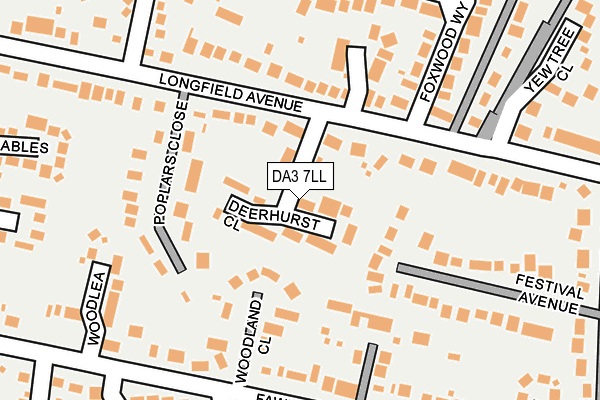 DA3 7LL map - OS OpenMap – Local (Ordnance Survey)