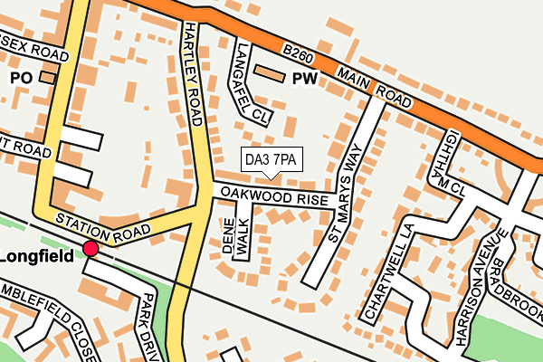 DA3 7PA map - OS OpenMap – Local (Ordnance Survey)
