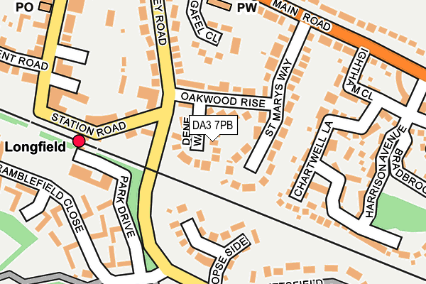 DA3 7PB map - OS OpenMap – Local (Ordnance Survey)