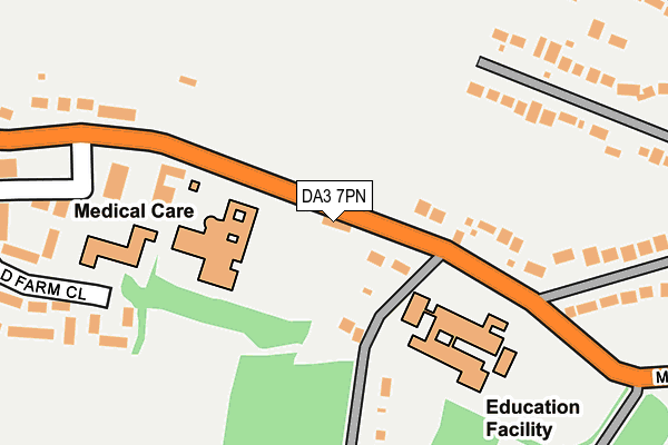 DA3 7PN map - OS OpenMap – Local (Ordnance Survey)