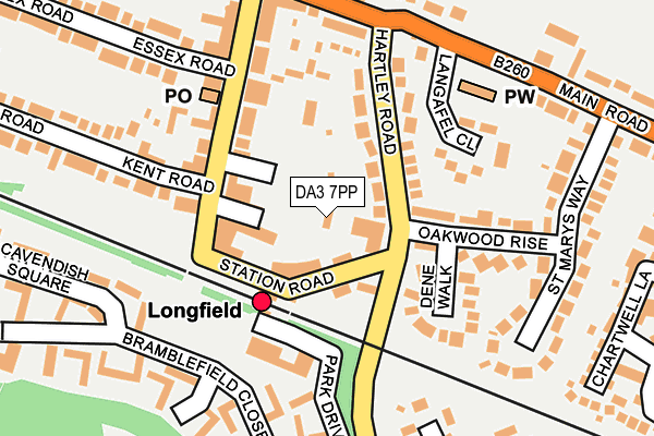 DA3 7PP map - OS OpenMap – Local (Ordnance Survey)