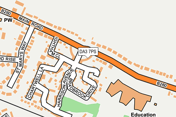 DA3 7PS map - OS OpenMap – Local (Ordnance Survey)