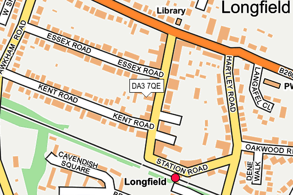 DA3 7QE map - OS OpenMap – Local (Ordnance Survey)