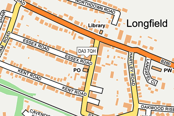 DA3 7QH map - OS OpenMap – Local (Ordnance Survey)