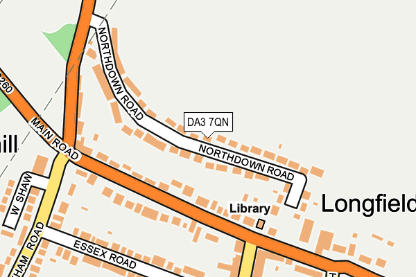 DA3 7QN map - OS OpenMap – Local (Ordnance Survey)