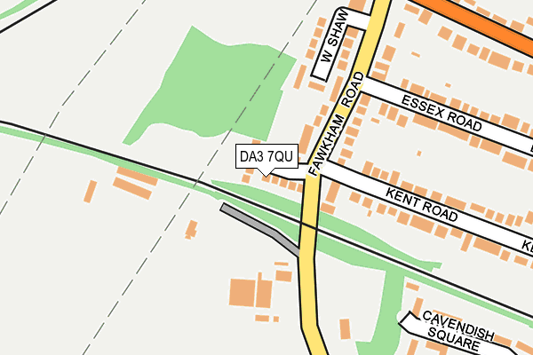DA3 7QU map - OS OpenMap – Local (Ordnance Survey)