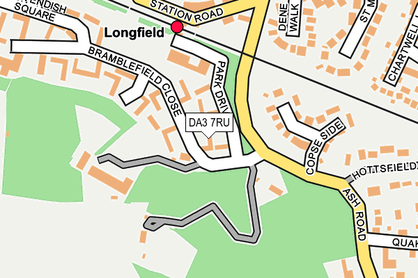 DA3 7RU map - OS OpenMap – Local (Ordnance Survey)