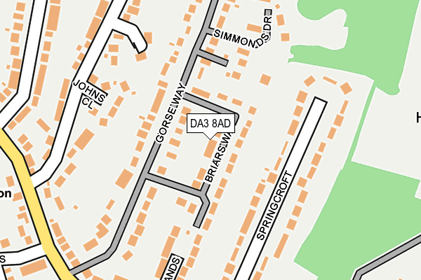 DA3 8AD map - OS OpenMap – Local (Ordnance Survey)