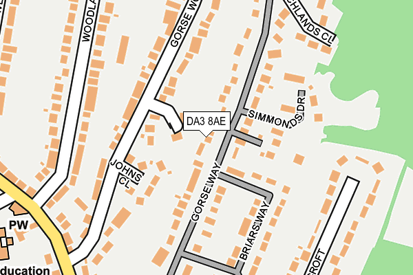 DA3 8AE map - OS OpenMap – Local (Ordnance Survey)