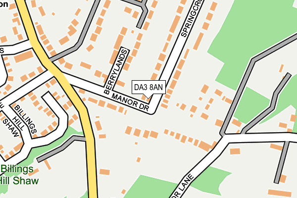 DA3 8AN map - OS OpenMap – Local (Ordnance Survey)
