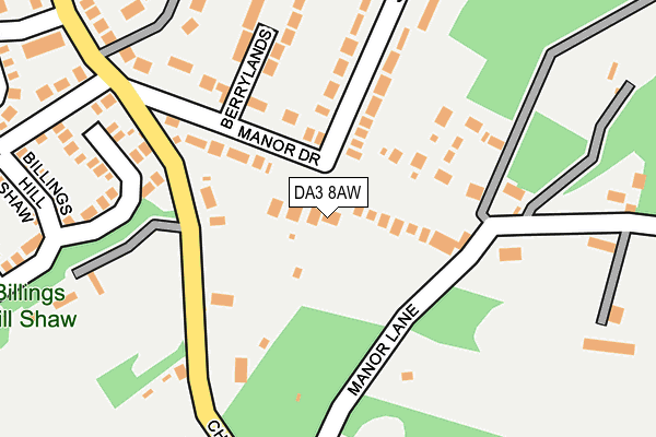 DA3 8AW map - OS OpenMap – Local (Ordnance Survey)