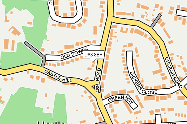 DA3 8BH map - OS OpenMap – Local (Ordnance Survey)
