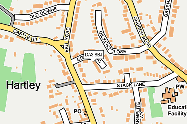 DA3 8BJ map - OS OpenMap – Local (Ordnance Survey)