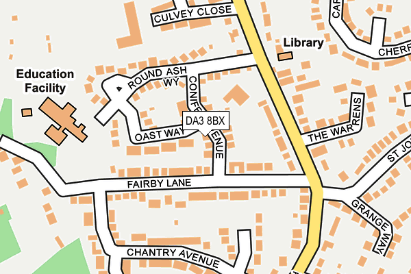 DA3 8BX map - OS OpenMap – Local (Ordnance Survey)