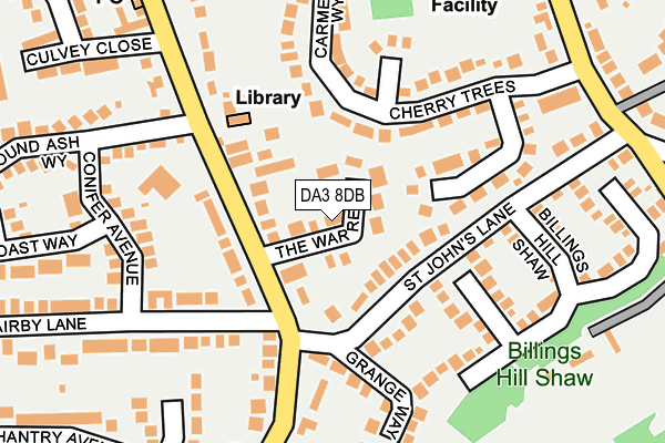 DA3 8DB map - OS OpenMap – Local (Ordnance Survey)