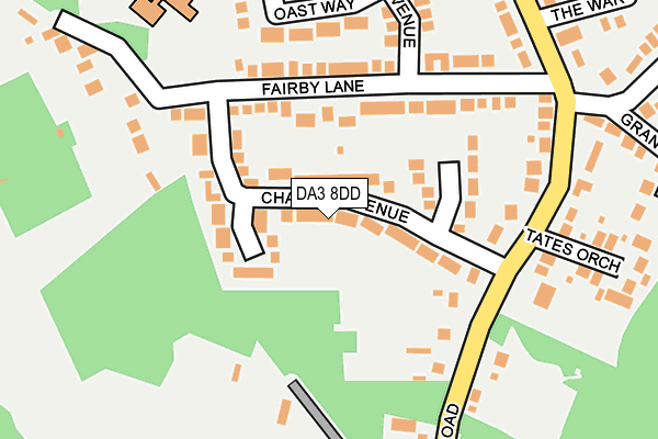 DA3 8DD map - OS OpenMap – Local (Ordnance Survey)