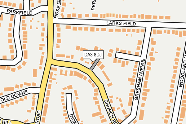 DA3 8DJ map - OS OpenMap – Local (Ordnance Survey)