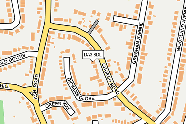 DA3 8DL map - OS OpenMap – Local (Ordnance Survey)