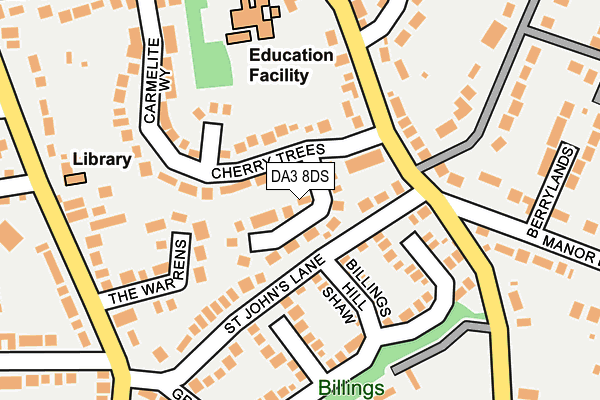 DA3 8DS map - OS OpenMap – Local (Ordnance Survey)
