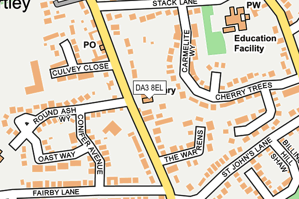 DA3 8EL map - OS OpenMap – Local (Ordnance Survey)