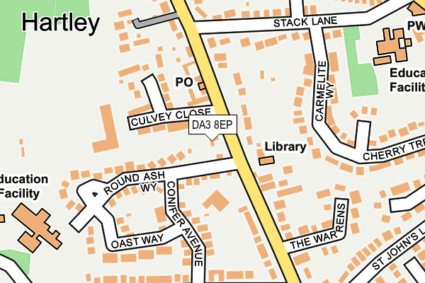 DA3 8EP map - OS OpenMap – Local (Ordnance Survey)