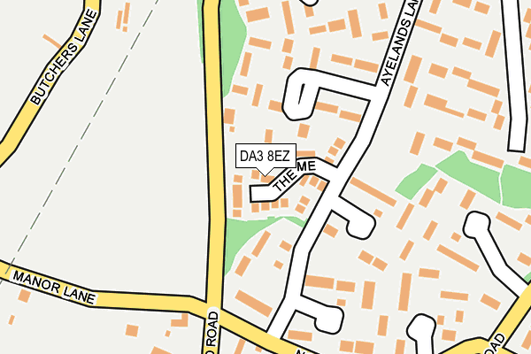 DA3 8EZ map - OS OpenMap – Local (Ordnance Survey)