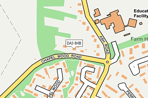 DA3 8HB map - OS OpenMap – Local (Ordnance Survey)