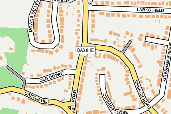 DA3 8HE map - OS OpenMap – Local (Ordnance Survey)