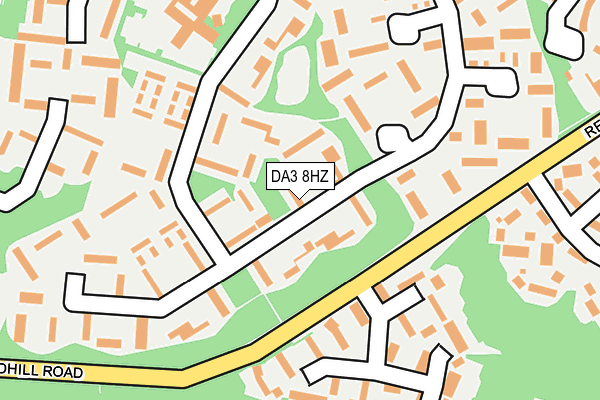 DA3 8HZ map - OS OpenMap – Local (Ordnance Survey)