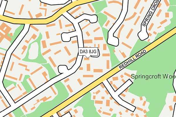 DA3 8JG map - OS OpenMap – Local (Ordnance Survey)