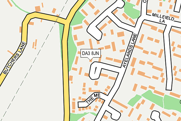 DA3 8JN map - OS OpenMap – Local (Ordnance Survey)