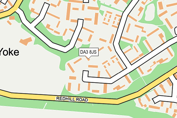 DA3 8JS map - OS OpenMap – Local (Ordnance Survey)